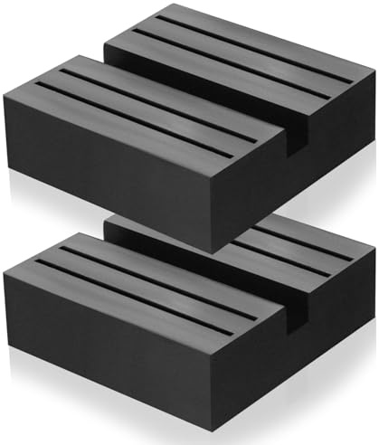 2 STK Wagenheber‑Gummiauflage 75x75mm, Schutzadapter für Hebebühnen | Robuster quadratischer Gummiklotz, schützt Fahrzeugschweller, passend für gängige PKW‑Modelle