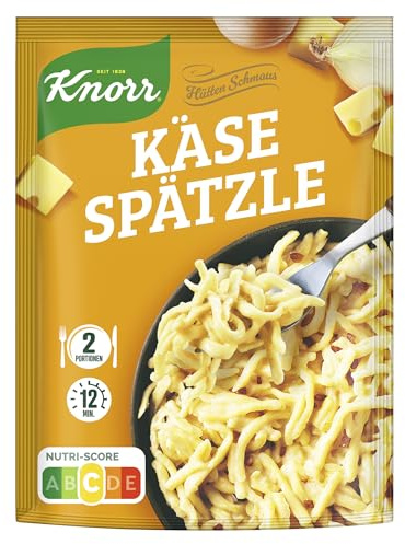 Knorr Hüttenschmaus Käse-Spätzle Fertiggericht, in cremiger Sauce 2 Portionen