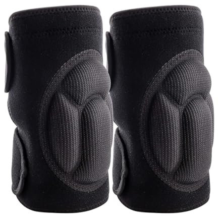 Knieschützer Knieschoner Schützender Garten-Knieschoner, Rutschfest, Anti-Kollisions-Knieschoner, Unisex Knieschützer Wandern(Black,L)
