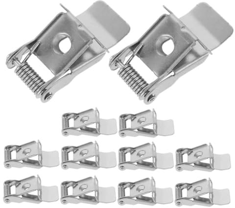iplusmile 12pcs Spotlight Spring Buckles High Hardness Flat Panel Light Fixtures Mounting Brackets Spring Clips for Recessed Lighting Installation