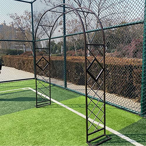 Pérgola grande de metal resistente para plantas trepadoras, decoración de boda, resistente a la intemperie, 2 m, color natural