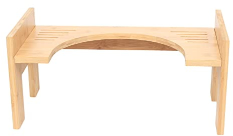 Tabouret Toilette,Tabouret de Toilette Physiologique en Bois Marche Pied Toilette WC,pour Adultes et Enfants(Bois)