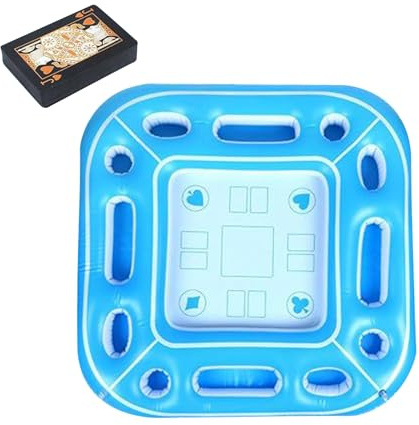 Schwimmender Kartentisch für Pool - Wasserunterhaltungstisch, aufblasbares Spieldeck | Punktressive Oberfläche für den längeren Gebrauch, ideal für oder Pool, einfaches Aufblasen von Design für