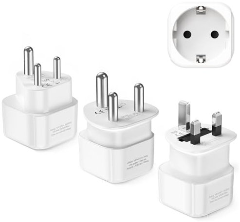 LENCENT Adattatore da Viaggio Combinato di Tipo D, G e M, Spina Corrente per Viaggiare, e Presa Elettrica per Sri Lanka, Sudafrica, Botswana, Namibia, Zimbabwe, Nepal