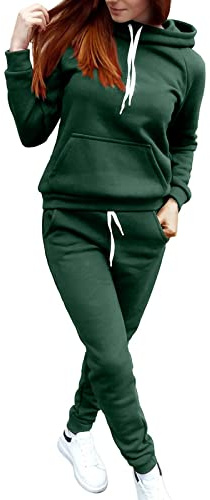 Chandal Mujer Baratos Conjunto Dos Piezas Mujer Casual Sudadera Con Capucha Y Pantalones OtoñO Deportivo Jogging Traje Chaqueta Cremallera Manga Larga Slim Fit CóModo Conjunto Moda Color SóLido