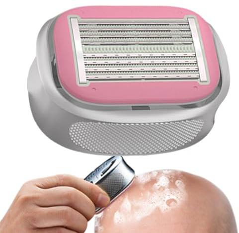 Rasoio calvizie – Trimmer manuale con rasoio a secco umido – Dispositivo impermeabile per la cura della testa della barba del viso del corpo in viaggio uomini anziani