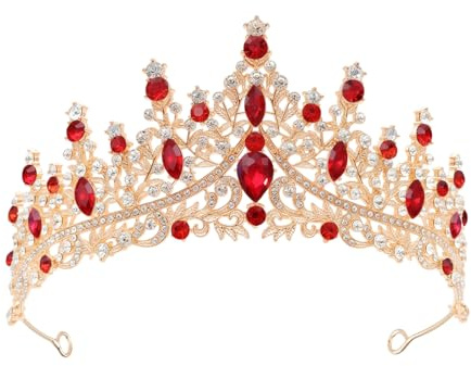 Krone Damen Königin Prinzessin Kostüm Tiara Rapunzel Kostüm Damen Mädchen Kristallkrone Strass Stirnband Prinzessinnenpartys Festzug Hochzeitsfeier Hochzeit Prom Geburtstag