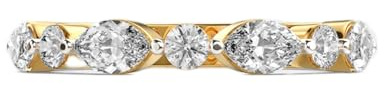 Bague élégante en argent sterling 925 avec arc linea | Plaqué or | Bagues de luxe faites main avec moissanite, marquise et forme ronde | WWJR_0221