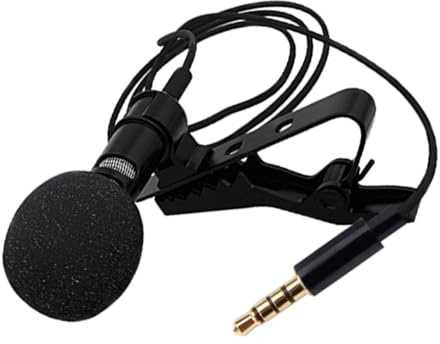 Zerodeko Lavalier Mikrofon TPE Kabel 150cm 3,5mm Stecker Omnidirektional mit Ansteckvorrichtung Geräuscharm für Live Videoaufnahme und K-Song Aufnahme