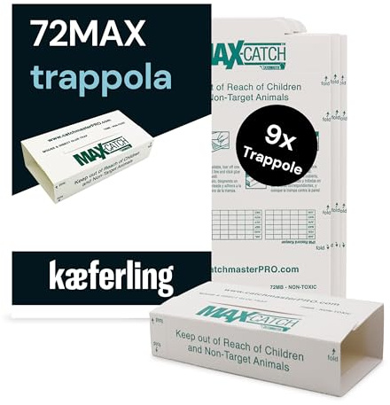 Catchmaster 72MAX Plaque Collante Souris – 9 Pièges à Souris Collante XXL avec Appât Cacahuète – Piège Souris Non-Toxique & Puissant