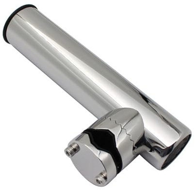 Haodream Angelrutenhalter für Boote, Edelstahl, angepasste Schiene, Angelrutenhalter, Klemmen auf Schienenmontage, 19 mm–25 mm/22 mm–32 mm, Angelrutenhalter für Boote