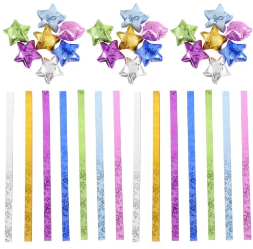 Supvox 140 Origami Streifen für Stern Origami Papiersterne Dekorative Papierstreifen aus Papier Leicht zu Falten für Scrapbooking und Decoupage
