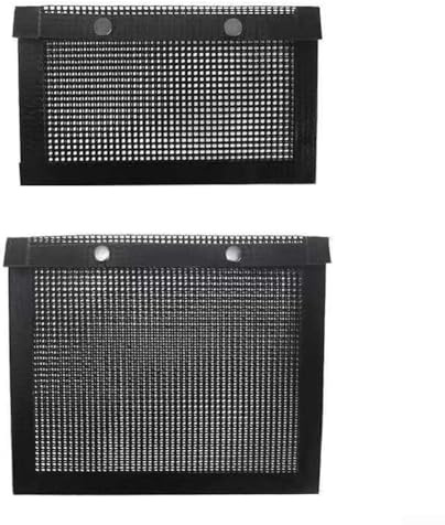 Durashmall Paquete de 2 bolsas para asar sin barbacoa, bolsas de malla reutilizables para carne, verduras, pescado, resistentes a altas temperaturas hasta 260 °C, accesorios de barbacoa al aire libre