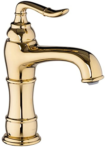 PaulGurkes Wasserhahn Gold Nostalgie Einhandmischer Waschtischarmatur Mischbatterie