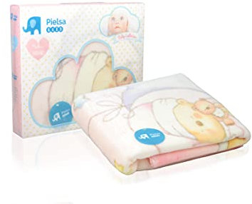 Pielsa Babydecke, Winter, Monate, bedruckt, Kinderbettdecke, Rosa, Größe 80 x 110 cm, Rosa