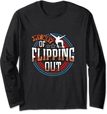 Flip Out Skateboard Waveboard Longboard Skater Langarmshirt