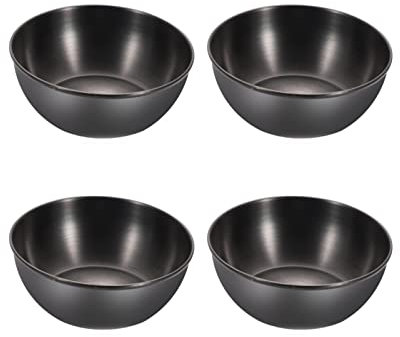 Eabdice 4 Pezzi Mini Ciotole per Salse in Acciaio Inossidabile, Ciotole di Spezie Rotonde, Piattino Antipasto Ciotola Mini Piattino, Applica a per Servire Spezie, Salse, Ketchup, Snack(Oro Scuro)