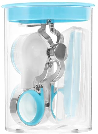 WOFASHPURET Removedor de Lentes de Contacto Azul Seguro y Fácil de Usar, Herramienta de Extracción de Abs para Usuarios Miopía, Set Práctico para Viaje