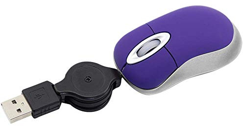Frefgikty Mini souris filaire USB rétractable 1600 DPI optique compacte pour 98 2000 XP Vista Version