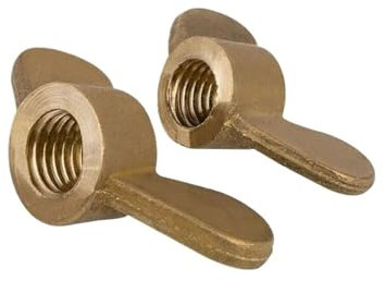 2Pcs-50Pcs Solid Brass Wing Nuts Hand Tighten Nuts For Bolts & Screws M3 M4 M5 M6 M8 M10 M12 (Color : Brass 50Pcs, Size : M3)
