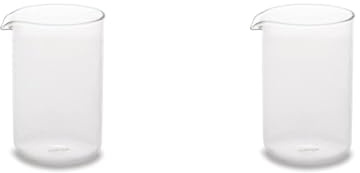 LA CAFETIERE LCB6CUP Replacement Glass Beaker for French Press Coffee Makers, Transparent, 850 ml (Pack of 2)