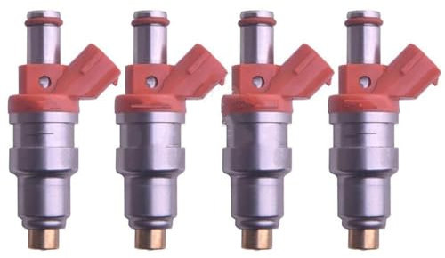 FACSER Injektor 4X 365cc Kraftstoff Injektor OE 23209-16060 Düse Für Toyota Für 4A-GZE AW11 2,9 Ohm Bico Injektion 23250-16060 Niedrige Impedanz Kraftstoff Injektor