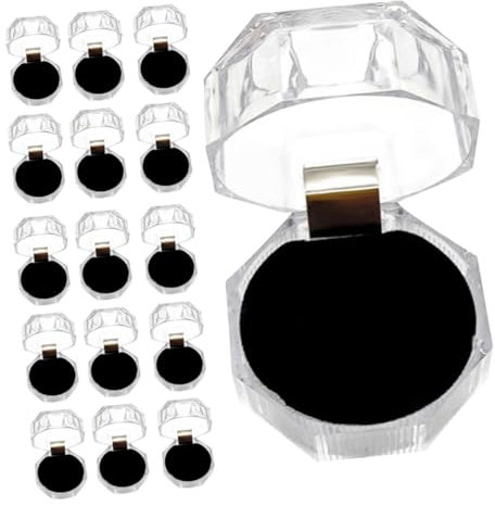 GALPADA 20stücke Schmuck Aufbewahrungsbox Für Ohrringe Ringbox Aus Beflocktem Kunststoff Halter Für Verlobungsringe Und Eheringe Ring-organizer Und Tragbare Verpackungsbox Für Ringe Und
