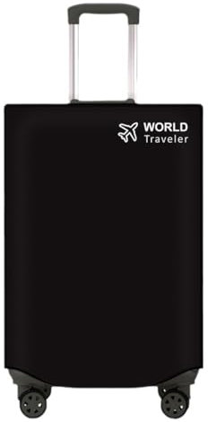 Reccisokz Rec Koffer Schutzhülle,Kofferhülle Kofferschutzhülle,Kofferhülle Kofferschutzhülle,Reise Kofferschutzhülle Gepäck Cover Abdeckung Schutzhülle Wiederverwendbar (22-24 Zoll,Schwarz