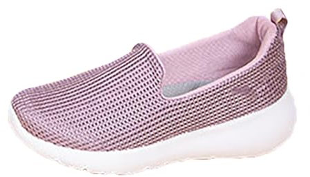 Generisch Scarpe da ginnastica da donna, senza lacci, basse, traspiranti, comode, leggere, per il tempo libero, per attività all'aperto, antiscivolo, da corsa e jogging, Viola, 40 EU