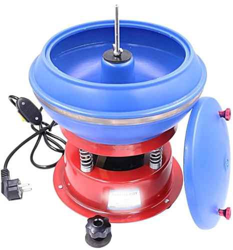 Buratto vibrante, lucidatrice a vibrazione per gioielli da 8 pollici, buratto vibrante elettrico da 90 W e 3,5 l, buratto vibrante per rocce, ciotola, lucidatrice a tamburo, funzionamento conveniente