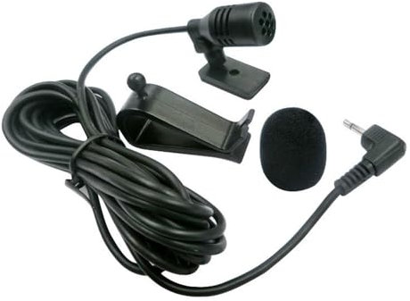 Compact Car Microphone, 3.5mm Jack Clip-On Mini Lavalier Wired Mic, Instant Plug-and-Play Connectivity for Smartphones, Cameras, Amplify Audio for Cars, Vehicles, Enhanced HD Voice Capture, Compat