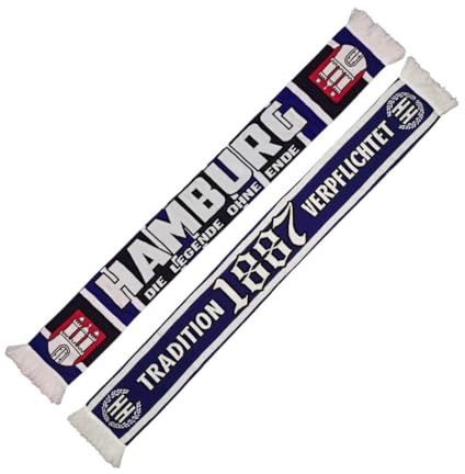 Wallitschek Elastico-Schal Hamburg - Die Legende ohne Ende, 1887, Fanschal, Strickschal, besonders kräftige Farben, extra weiche Qualität
