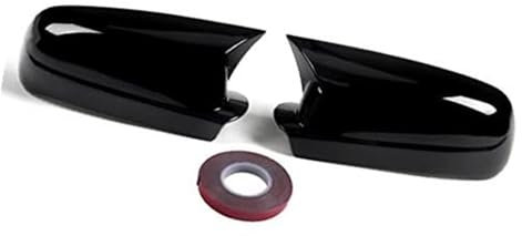 Spiegelverkleidungsabdeckung, Wivplex Rückspiegelabdeckung Flügelspiegelgehäusekappen Horn, for VW, for Golf, 4 MK4 GTI R 1997-2004, for Bora, for Jetta, for Passat, B5 1998-2005(BLACK Gloosy Black)