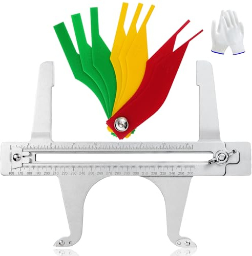 Brake Measuring Tool 6.5-14.25‘’ (160-360mm),Brake Resetting Gauge Tool for Rear Drum Brake Lining Shoe, Handbrake,Measurement,Adjustment,Parking, Disc Rotors,Rotor Reset,Dual Scale Combination