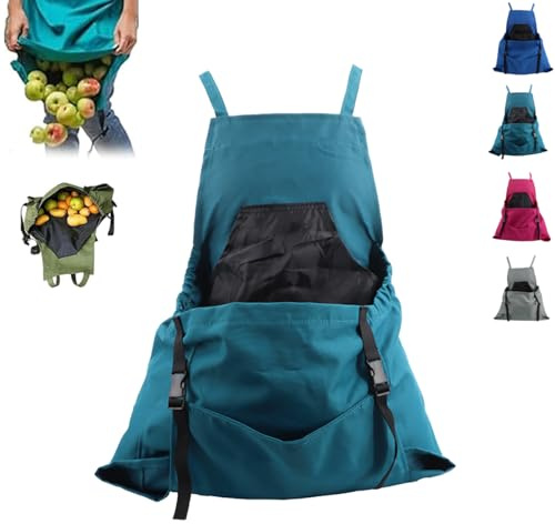 Generisch Cross Back Gartenarbeit Schürze mit tiefen Känguru Release Taschen, verstellbare wasserdichte Canvas Garten Schürze für Garten (Cyan)