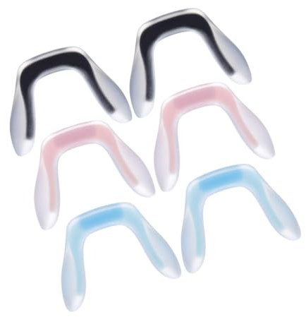 Holibanna 6pcs Soft Silicone Pads for Boys and Girls Glasses Comfortable Slip-resistant Shaped Design Replacement Glasses Pads for Eyeglasses