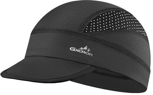 GXCROR Cooling Skull Cap for Men Women Lightweight Breathable Helmet Liner UV Sun Shield for Summer Motorcycle Cycling Black