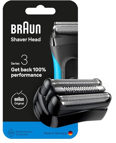 Braun Elektrorasierer Scherkopf Series 3, 21B, Schwarz | Original Ersatzscherteil Und Rasierer Zubehör, Made in Germany, Kompatibel mit Allen S3-Rasierern