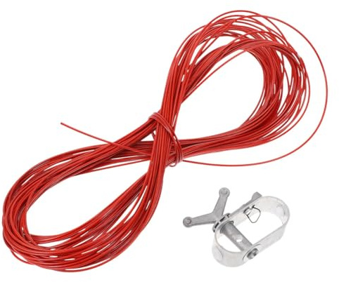 IMIKEYA Pool Cover Winch and Steel Cable Kit for above Ground Swimming Pools 40m Self-locking Ratchet and Aluminum Winch for Winter Safety Cover Tightening