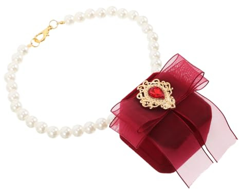 GAROZATION Collare Porta-anello Per Cani: Collana Di Perle Finte Per Animali Domestici, Scatola Porta-anello Per Matrimonio, Ciondolo Per Proposta Di Matrimonio, Fidanzamento, Festa Di