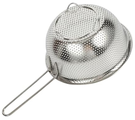 UKCOCO Cestello Per Scolare La Cucina in Acciaio Resistente Cestello Per Filtrare Cibo Utensile Da Cucina Per Lavare Frutta e Verdura Design Semplice e Pratico