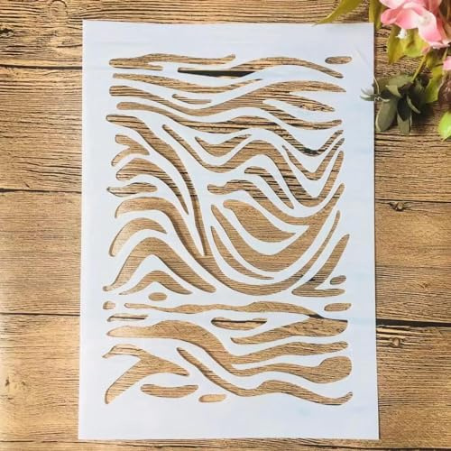 Pochoirs pour peinture, format A4, 29 cm, motif à rayures de tigre sauvage, pour peinture sur bois, mur, tissu, meubles, sol, pochoirs pour projets artistiques