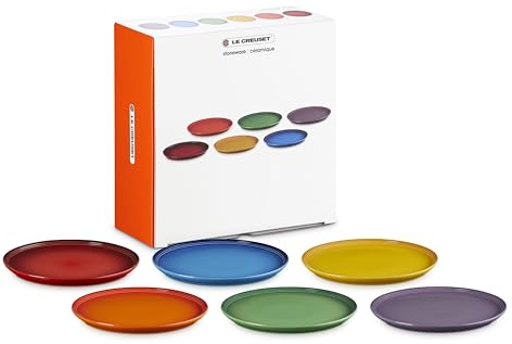 LE CREUSET Stoneware Coupe Set of 6 Dinner Plates