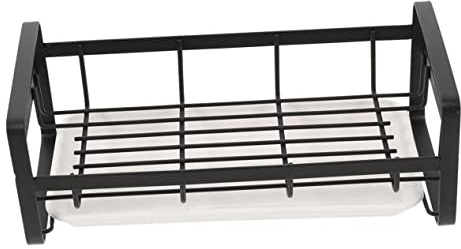 Ipetboom Rejilla de Drenaje para Cocina Soporte Porta Trapos Bandeja Extraíble Organizador para Fregadero Escurridor de Trapos de Cocina