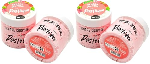 French Tendance - Beurre Corporel Fouetté - Soin Peau Sèche Corps et Mains - Pour Homme et Femme - Hydratant - Adoucissant - Lissant - Nourrissant - 190 ml - Senteur Pastèque (Lot de 2)