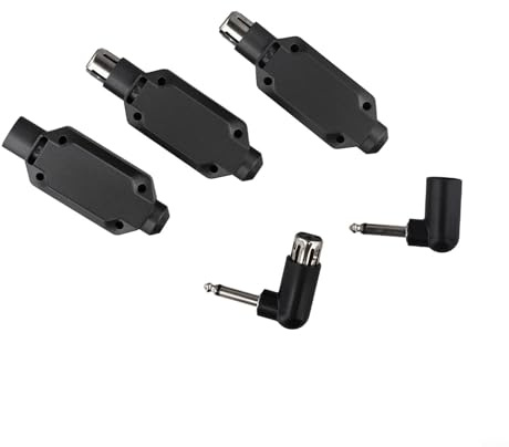 Pour microphone dynamique système sans fil 2 4G avec émetteur et récepteur XLR, portée sans fil de 80 m, batterie rechargeable, faible latence pour une transmission sonore claire (1 en 2)