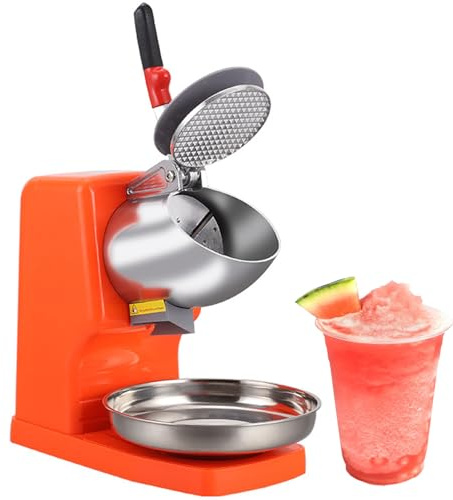 Tritaghiaccio professionale, macchina per granite da 500 W con 100 kg/h, design anti-schizzi, interruttore a un pulsante, macchina elettrica per granite per cocktail, granite e coni di neve