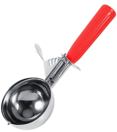 Stainless Steel Dough Kitchen Cookies Food Portioner Cutter Ice Ball(50mm red)