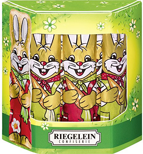 Riegelein Massiv-Osterhasen groß 10 Stück (125g) 2er Pack - Vollmilch-Schokolade