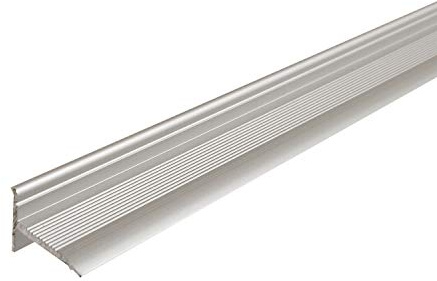ufitec Sockelprofil SK | für saubere Wand- und Türabschlüsse | Ideal für Renovierungen, Sichtbreite: 18,4 mm, Selbstklebend (195 cm, silber)